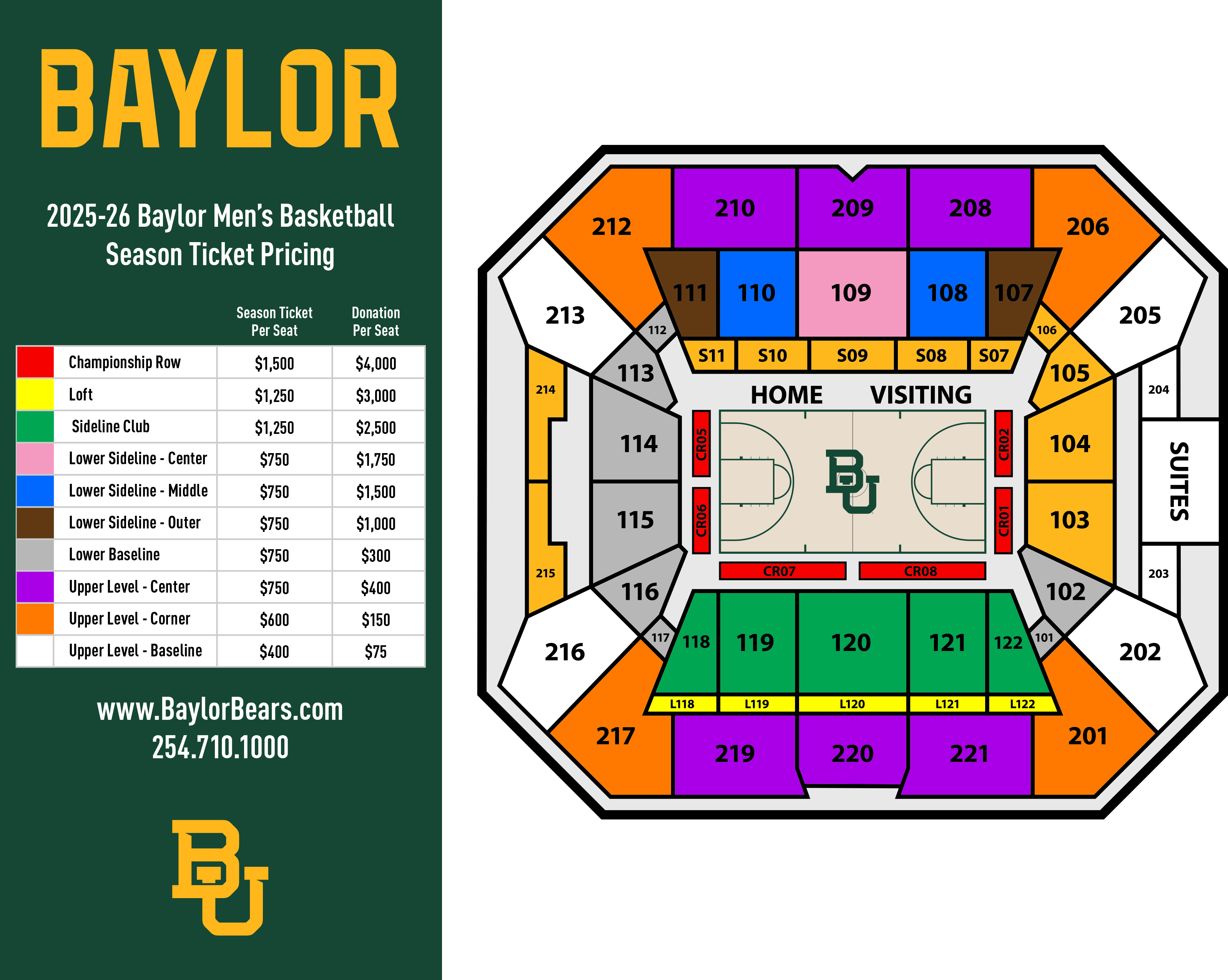 Seat pricing Basketball
